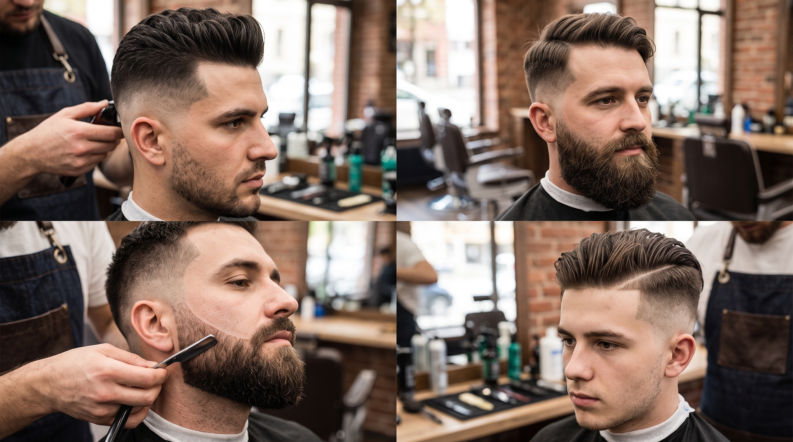 Corte clásico para hombre con tijera y máquina en Bogotá
